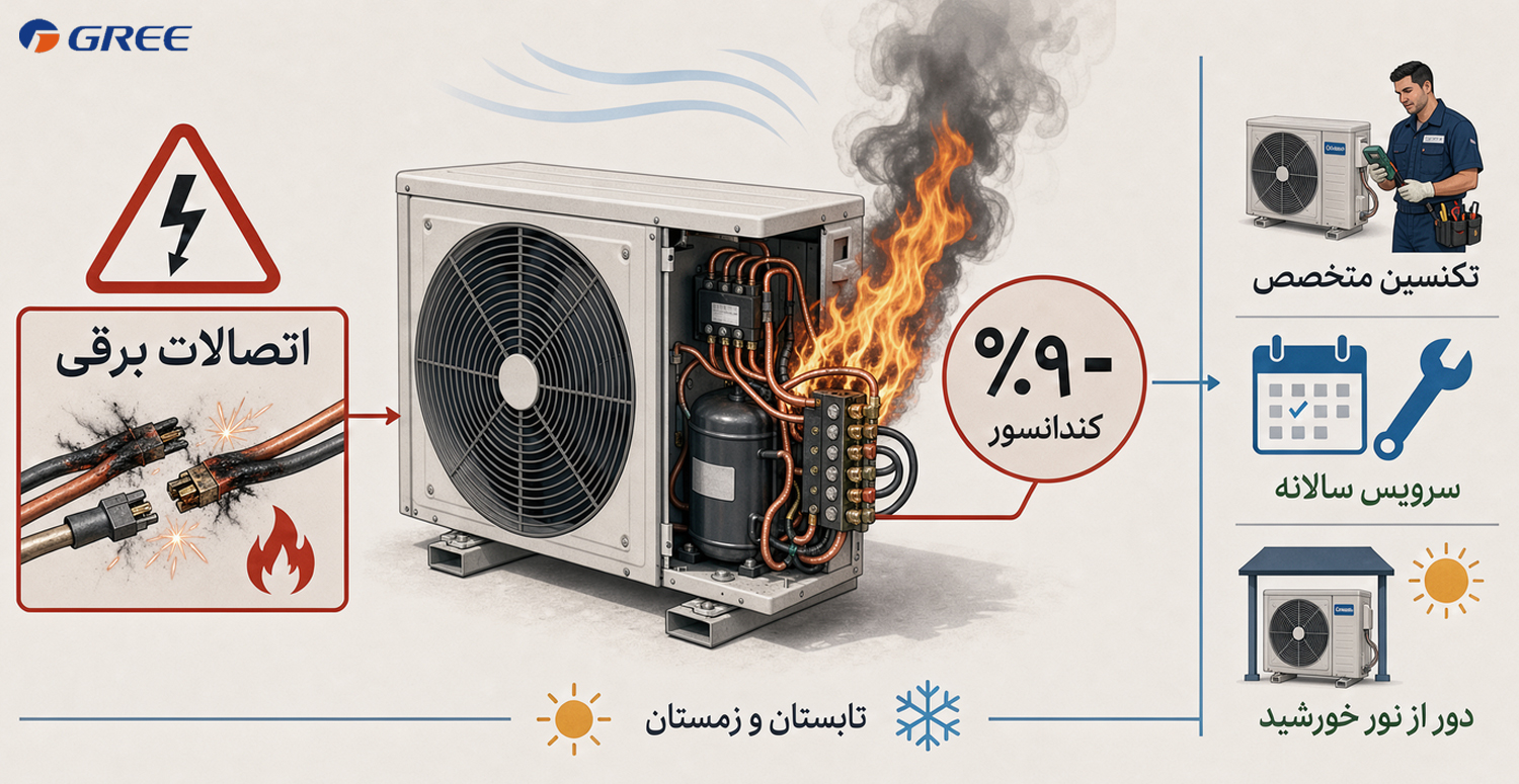 آتش سوزی کولر گازی