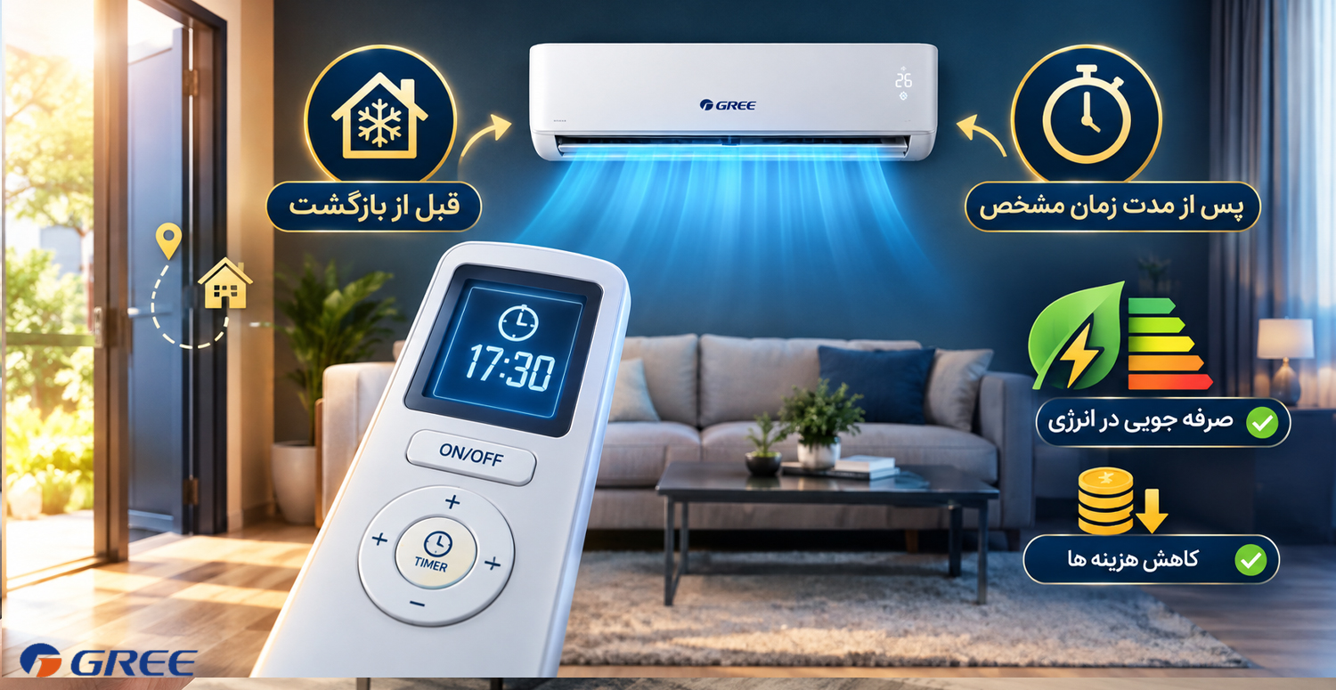 استفاده از تایمر کولر گازی برای صرفه جویی در انرژی و مدیریت زمان کارکرد