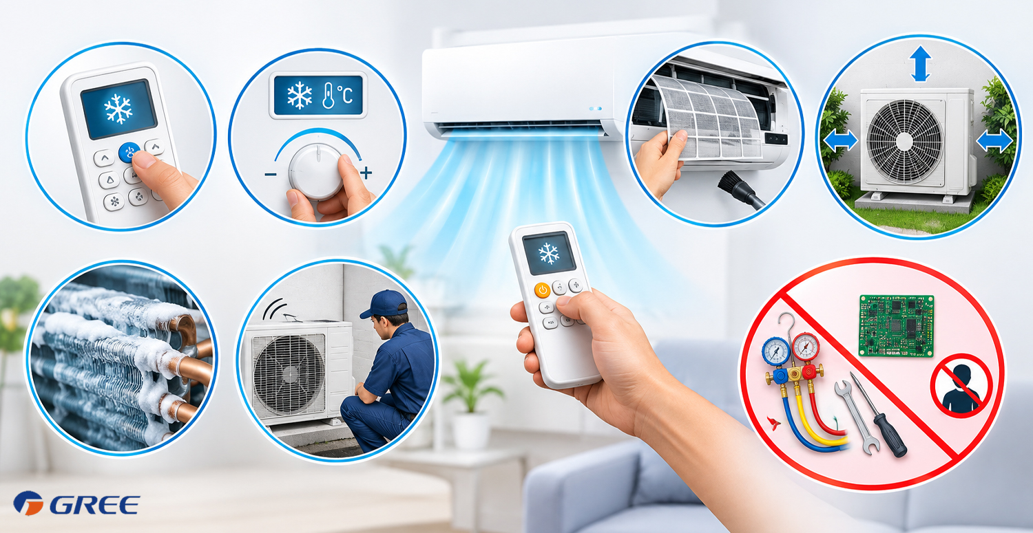 اگر کولر گازی گری باد می زند اما خنک نمی کند چه کار کنیم؟