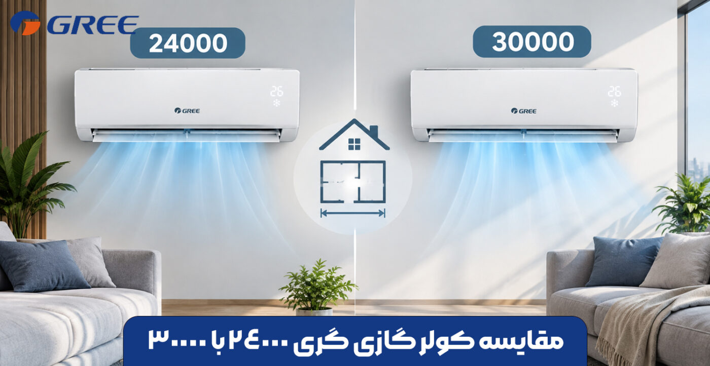 مقایسه کولر گازی گری 24000 با 30000
